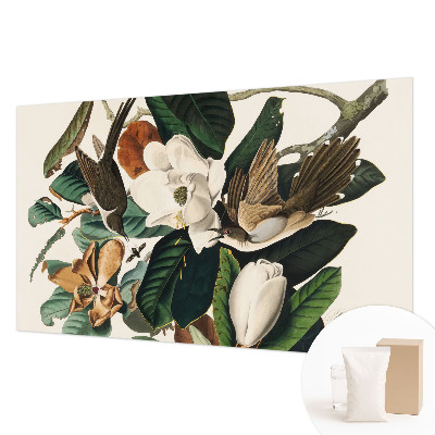 Fototapeta za spalnico z motivom ptic in magnolije