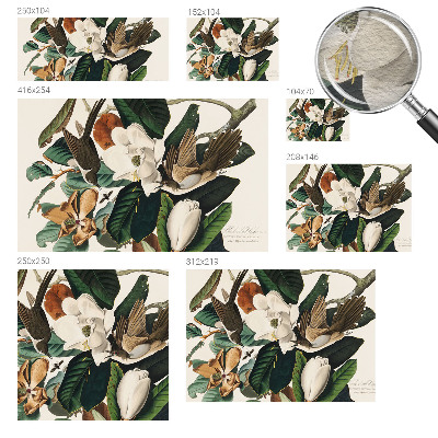 Fototapeta za spalnico z motivom ptic in magnolije