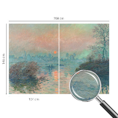 Stenska dekoracija fototapeta s prizorom atmosferskega somraka