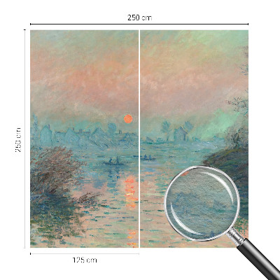 Stenska dekoracija fototapeta s prizorom atmosferskega somraka