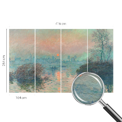 Stenska dekoracija fototapeta s prizorom atmosferskega somraka