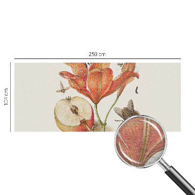 Flis fototapeta z motivom botanične ilustracije