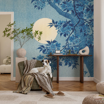 Fototapeta za spalnico z motivom cvetlične lune