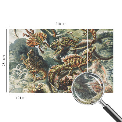 Stenska dekoracija fototapeta Eksotični plazilci