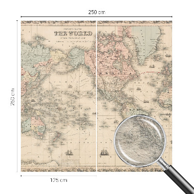 Fototapeta za dnevno sobo Zgodovinski zemljevid