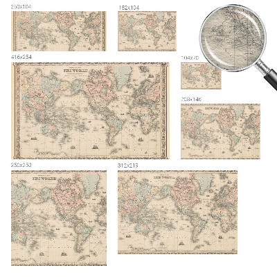 Fototapeta za dnevno sobo Zgodovinski zemljevid