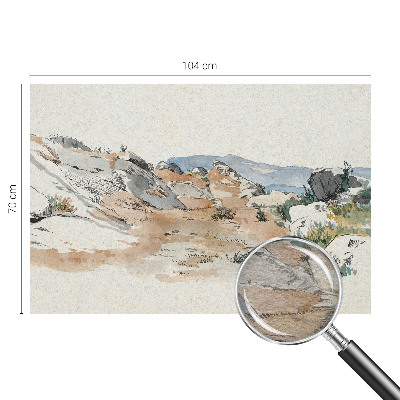 Netkana fototapeta z motivom skalne pokrajine