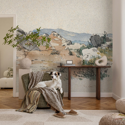 Netkana fototapeta Skalna pokrajina