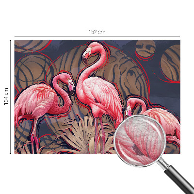 Moderna fototapeta z motivom rožnatih flamingov
