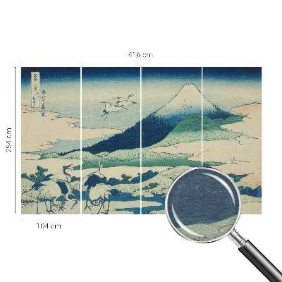 Tiskana fototapeta flis Žerjavi in ​​gore