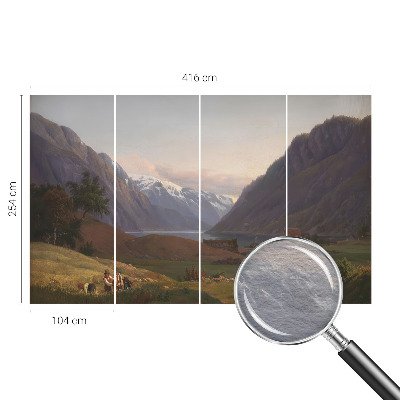 Stenska fototapeta Fliz z motivom gorske panorame