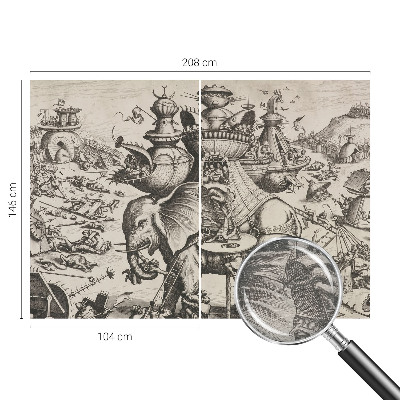 Fototapeta za steno z motivom groteskne bitke