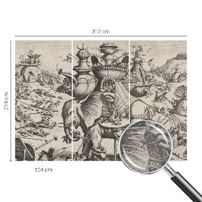Fototapeta za steno z motivom groteskne bitke