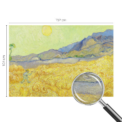 Fototapeta za dnevno sobo z motivom pšeničnega polja