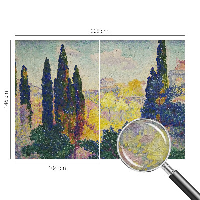 Stenska dekoracija fototapeta z motivom impresionističnih pokrajin