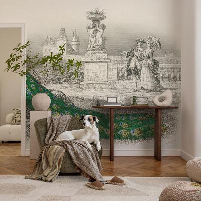 Stenska dekoracija fototapeta Barvito perje