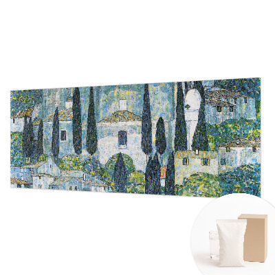 Stenska fototapeta flis z motivom cipresnih hiš