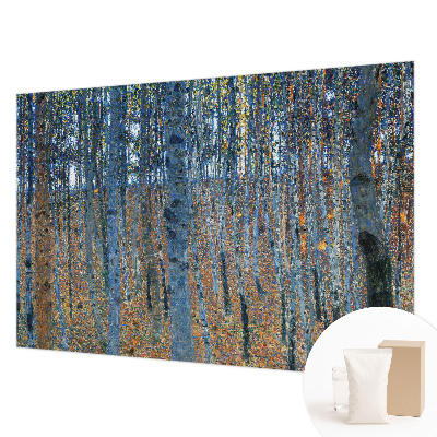 Tiskana fototapeta flis z motivom brezovega gozda