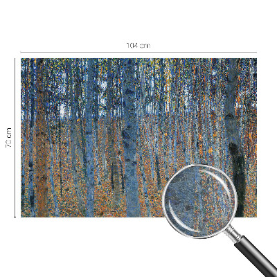 Tiskana fototapeta flis z motivom brezovega gozda