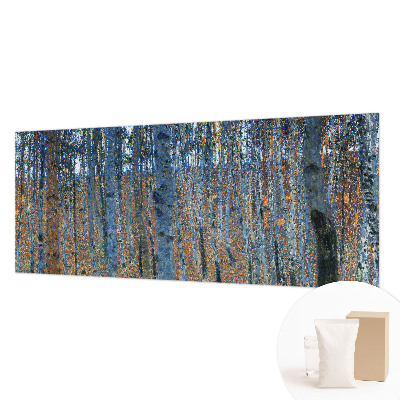 Tiskana fototapeta flis z motivom brezovega gozda