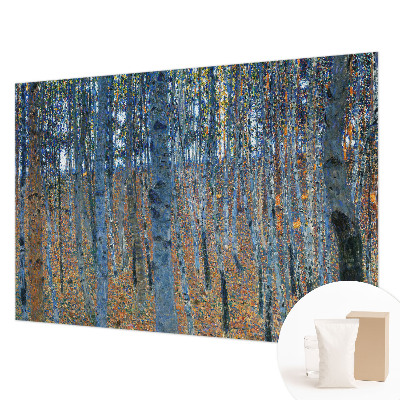 Tiskana fototapeta flis z motivom brezovega gozda