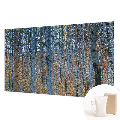 Tiskana fototapeta flis z motivom brezovega gozda
