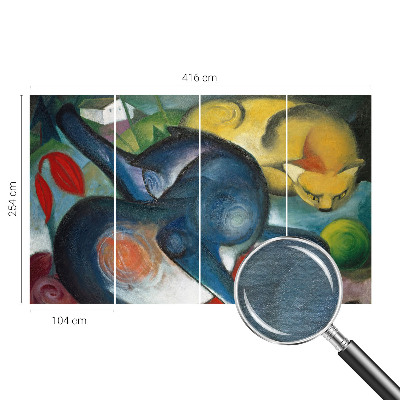 Moderna fototapeta z motivom mačje umetnosti