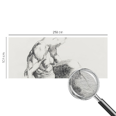 Dekorativna fototapeta z motivom moške skice