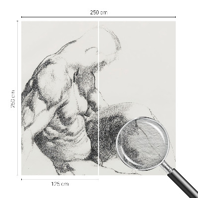 Dekorativna fototapeta z motivom moške skice