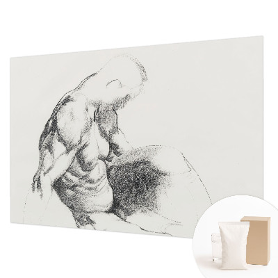Dekorativna fototapeta z motivom moške skice