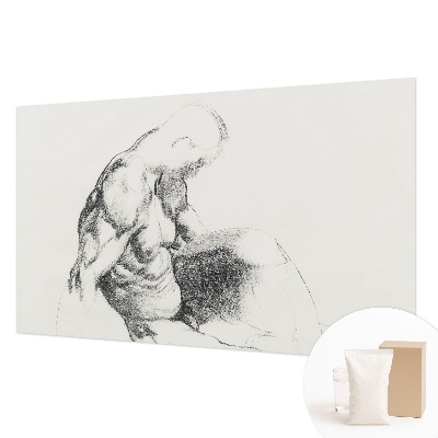 Dekorativna fototapeta z motivom moške skice