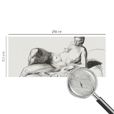 Stenska dekoracija fototapeta z motivom umetniške golote