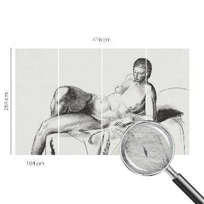 Stenska dekoracija fototapeta Umetniška golota