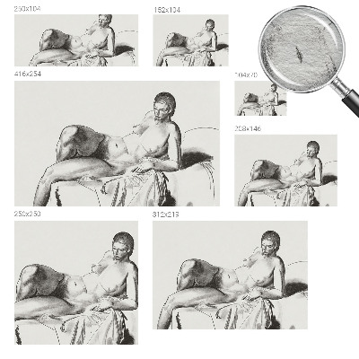 Stenska dekoracija fototapeta z motivom umetniške golote