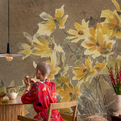 Tiskana fototapeta flis Sončni šopek