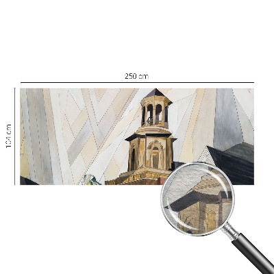 Stenska dekoracija fototapeta z motivom arhitekturnega stolpa