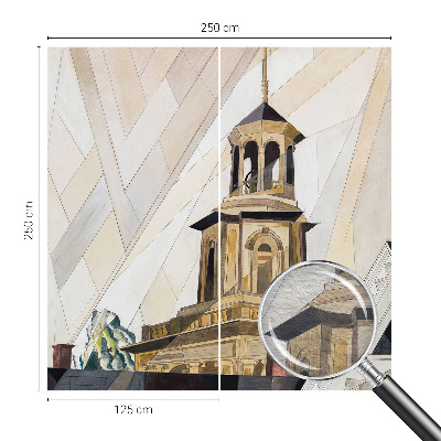Stenska dekoracija fototapeta z motivom arhitekturnega stolpa