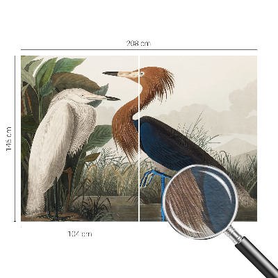 Flis fototapeta Ptice v rastlinah