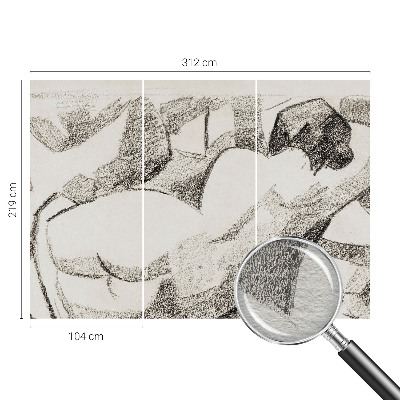 Flis fototapeta za otroško sobo z ležečo figuro
