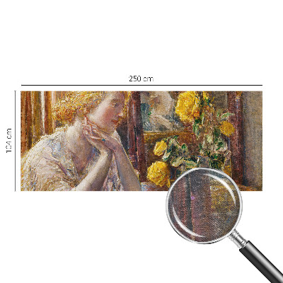 Visokokakovostna fototapeta Ženska z vrtnicami