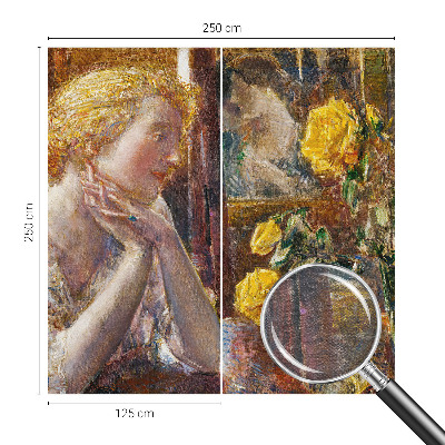 Visokokakovostna fototapeta Ženska z vrtnicami