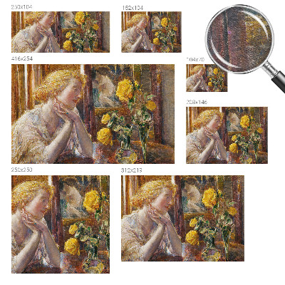 Visokokakovostna fototapeta Ženska z vrtnicami