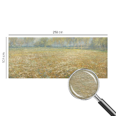 Stenska dekoracija fototapeta s motivom cvetočega polja