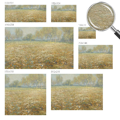 Stenska dekoracija fototapeta Cvetoče polje