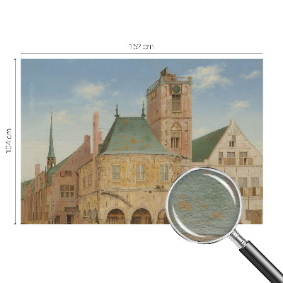 Stenska fototapeta Flis z motivom zgodovinske mestne hiše