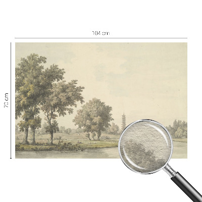 Stenska dekoracija fototapeta z motivom mirnega parka