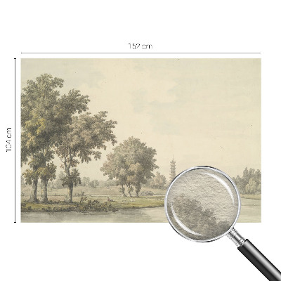 Stenska dekoracija fototapeta z motivom mirnega parka
