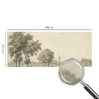 Stenska dekoracija fototapeta z motivom mirnega parka