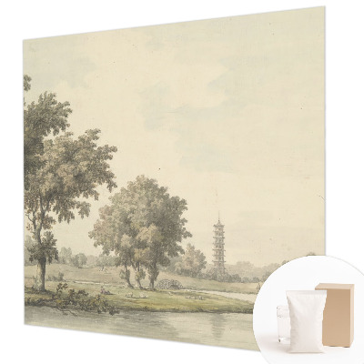 Stenska dekoracija fototapeta z motivom mirnega parka