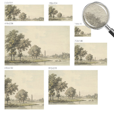 Stenska dekoracija fototapeta z motivom mirnega parka